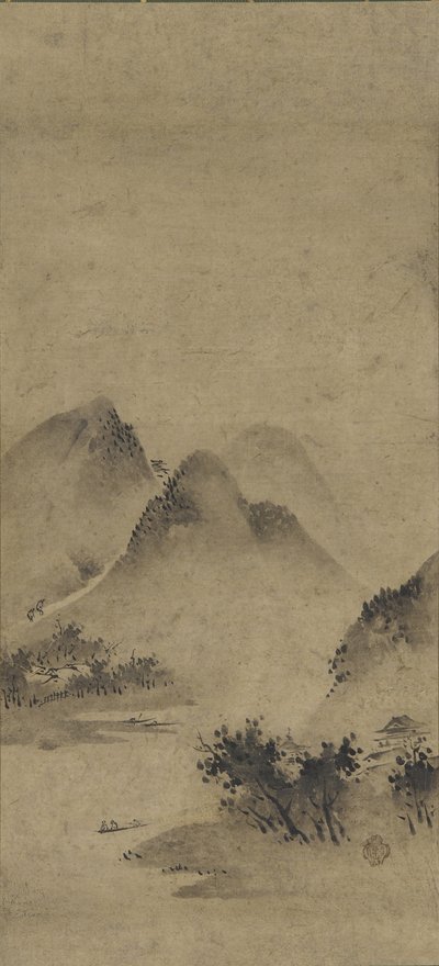 Landscape, Muromachi period by Kano Motonobu